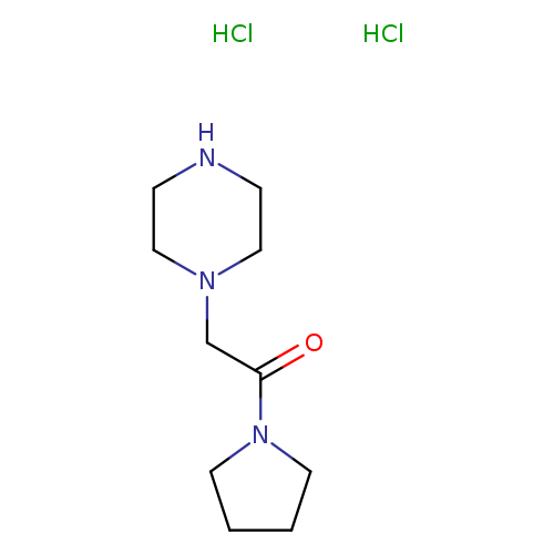 O=C(N1CCCC1)CN1CCNCC1.Cl.Cl
