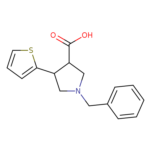 OC(=O)C1CN(CC1c1cccs1)Cc1ccccc1