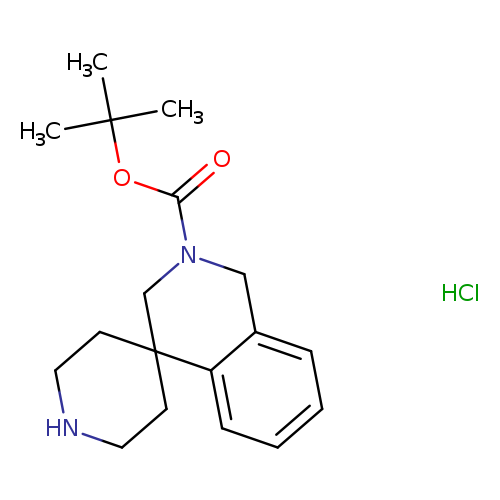 O=C(N1Cc2ccccc2C2(C1)CCNCC2)OC(C)(C)C.Cl