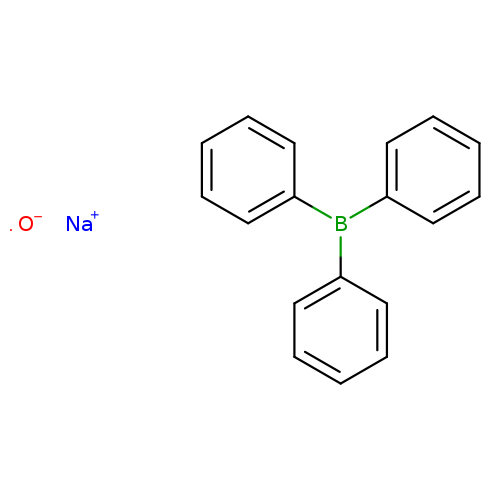 c1ccc(cc1)B(c1ccccc1)c1ccccc1.[Na+].[O-]