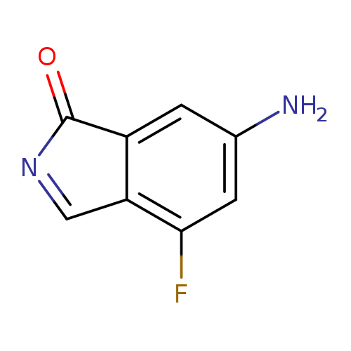 Nc1cc(F)c2c(c1)C(=O)N=C2