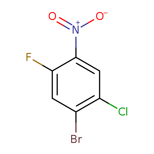 [O-][N+](=O)c1cc(Cl)c(cc1F)Br