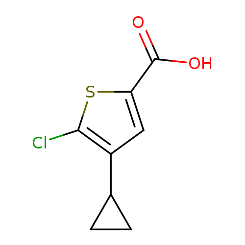 OC(=O)c1cc(c(s1)Cl)C1CC1