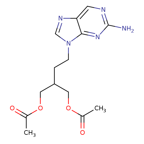 CC(=O)OCC(CCn1cnc2c1nc(N)nc2)COC(=O)C