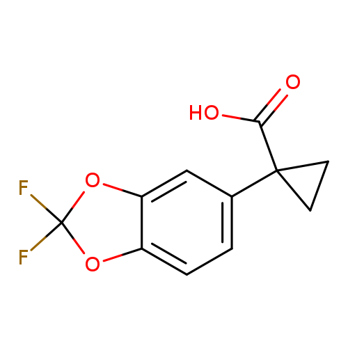 OC(=O)C1(CC1)c1ccc2c(c1)OC(O2)(F)F