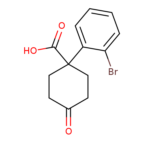 O=C1CCC(CC1)(C(=O)O)c1ccccc1Br