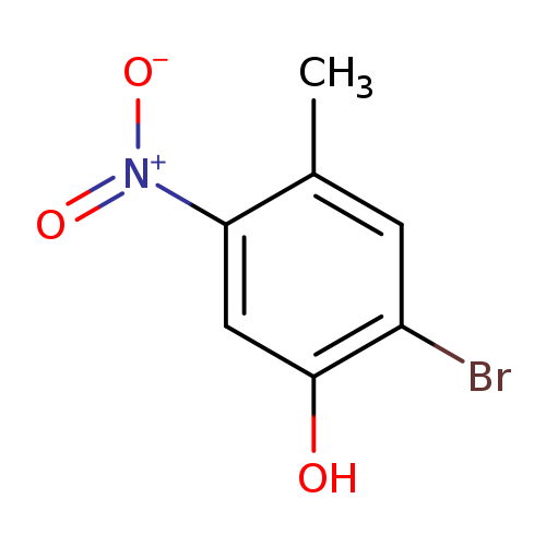 [O-][N+](=O)c1cc(O)c(cc1C)Br