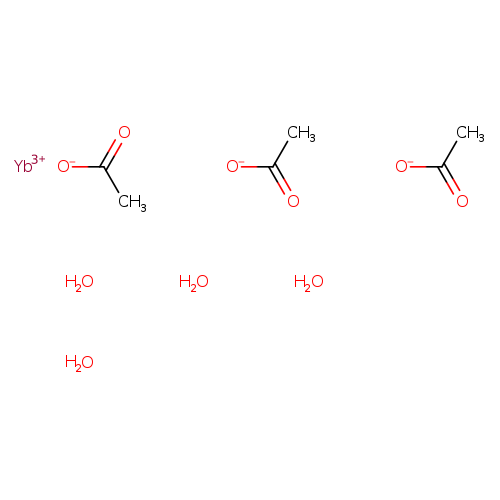 [O-]C(=O)C.[O-]C(=O)C.[O-]C(=O)C.O.O.O.O.[Yb+3]
