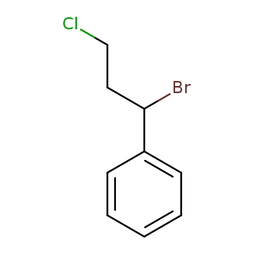 ClCCC(c1ccccc1)Br