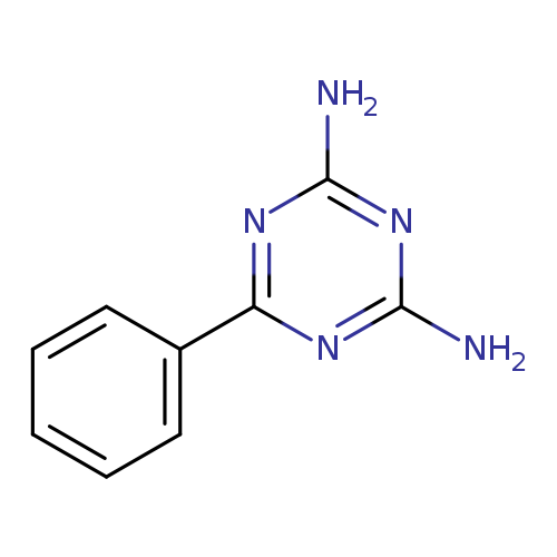 Nc1nc(N)nc(n1)c1ccccc1