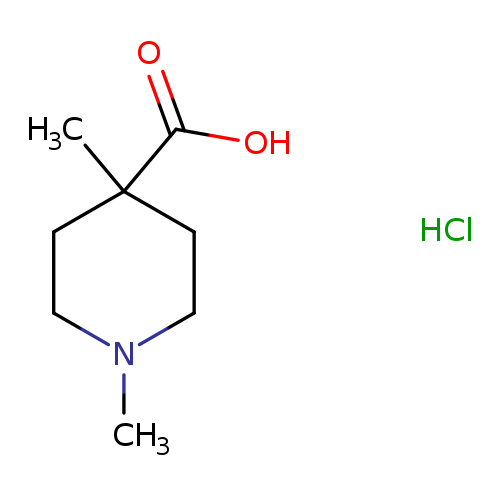 CN1CCC(CC1)(C)C(=O)O.Cl
