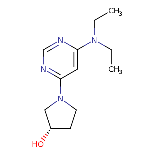 CCN(c1ncnc(c1)N1CC[C@@H](C1)O)CC