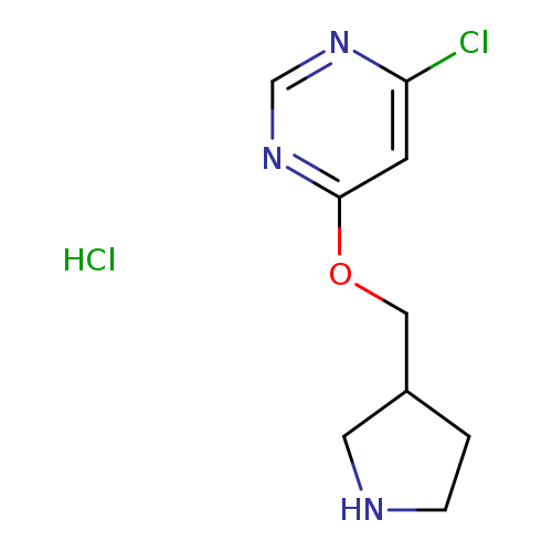 Clc1ncnc(c1)OCC1CNCC1.Cl