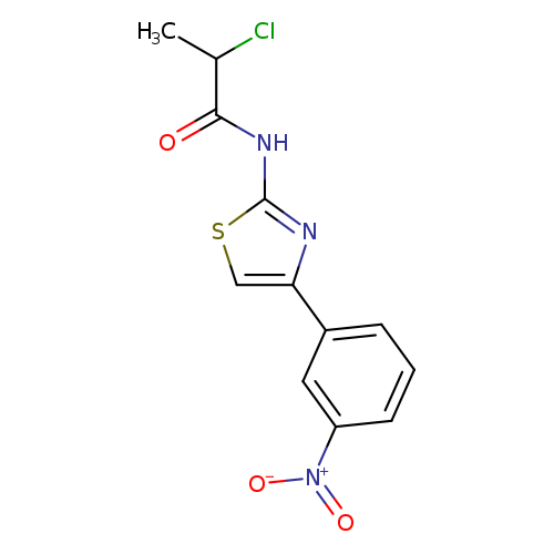 O=C(C(Cl)C)Nc1scc(n1)c1cccc(c1)[N+](=O)[O-]
