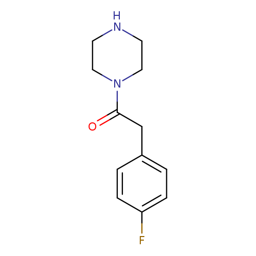 O=C(N1CCNCC1)Cc1ccc(cc1)F