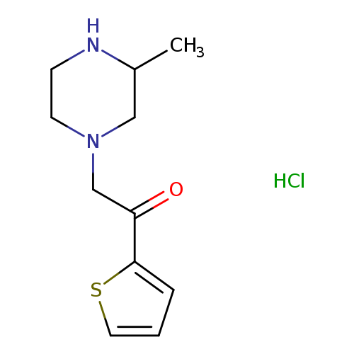 CC1NCCN(C1)CC(=O)c1cccs1.Cl