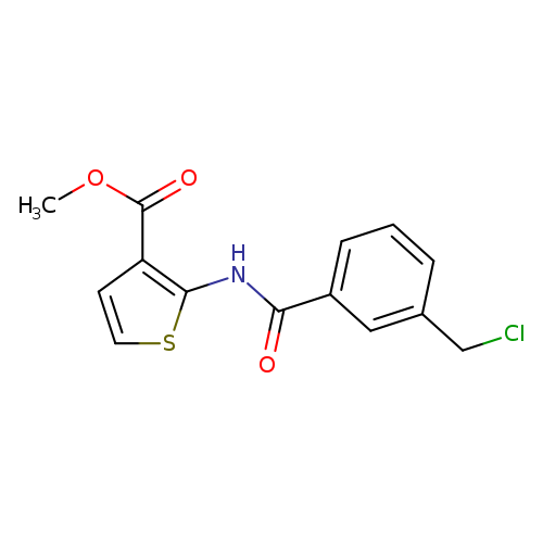 COC(=O)c1ccsc1NC(=O)c1cccc(c1)CCl