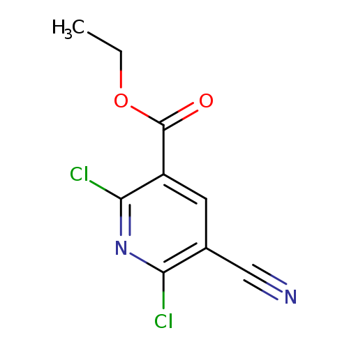 CCOC(=O)c1cc(C#N)c(nc1Cl)Cl