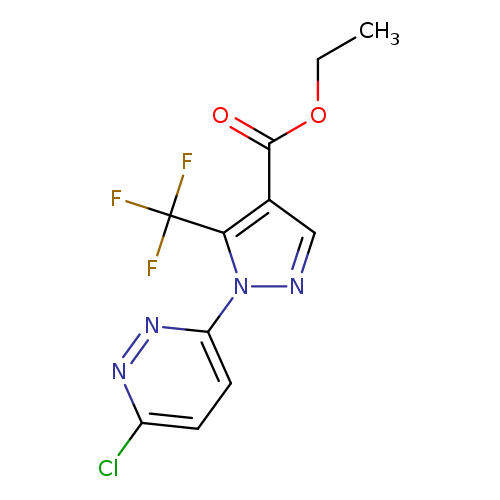 CCOC(=O)c1cnn(c1C(F)(F)F)c1ccc(nn1)Cl