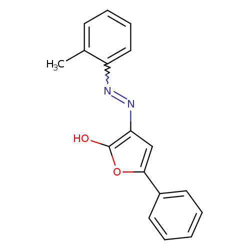 Oc1oc(cc1N=Nc1ccccc1C)c1ccccc1