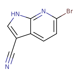 N#Cc1c[nH]c2c1ccc(n2)Br
