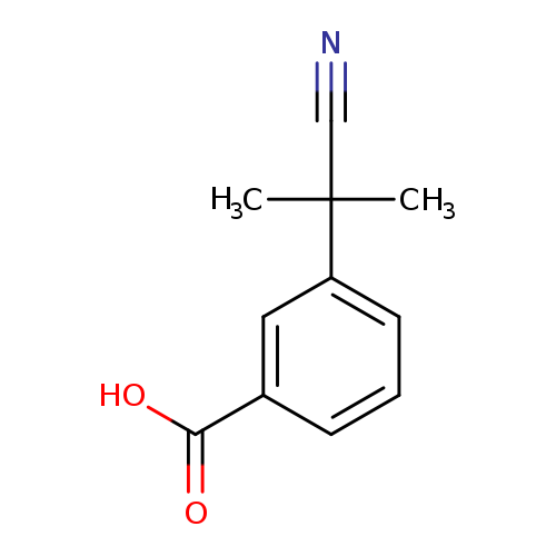 N#CC(c1cccc(c1)C(=O)O)(C)C