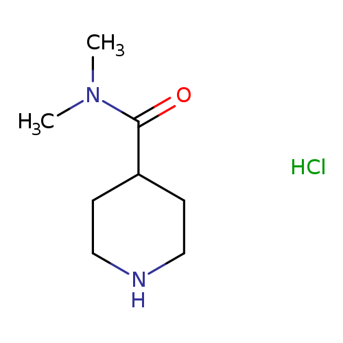 CN(C(=O)C1CCNCC1)C.Cl