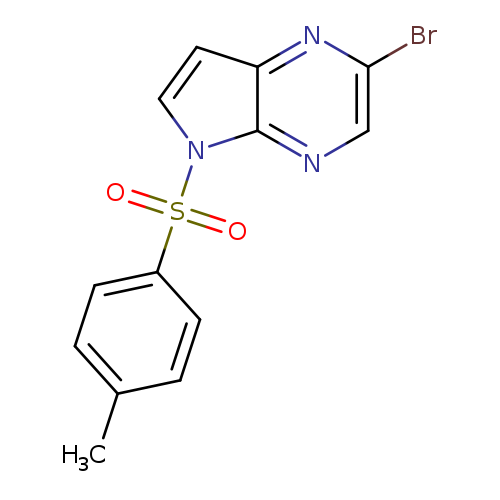 Cc1ccc(cc1)S(=O)(=O)n1ccc2c1ncc(n2)Br