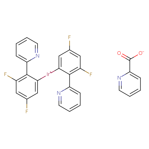 [O-]C(=O)c1ccccn1.Fc1cc([Ir+]c2cc(F)cc(c2c2ccccn2)F)c(c(c1)F)c1ccccn1