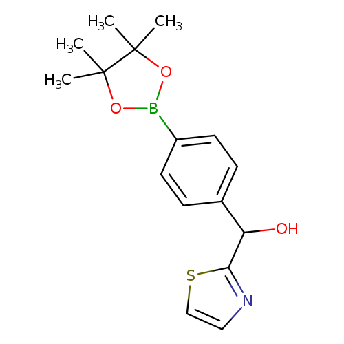 OC(c1nccs1)c1ccc(cc1)B1OC(C(O1)(C)C)(C)C