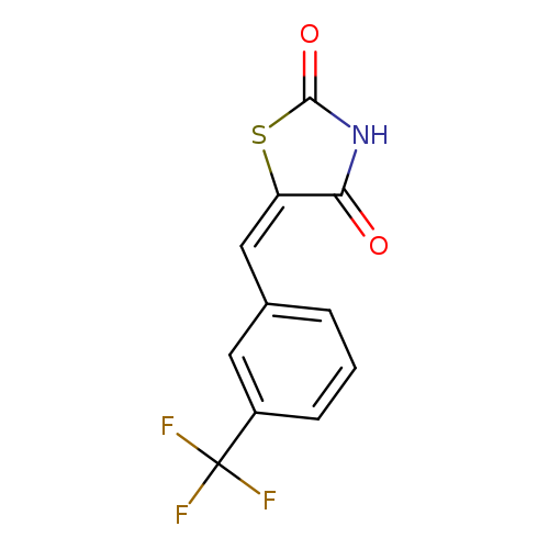 O=C1NC(=O)/C(=Cc2cccc(c2)C(F)(F)F)/S1