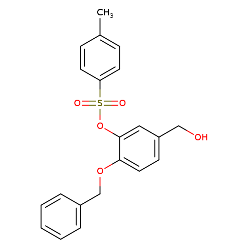 OCc1ccc(c(c1)OS(=O)(=O)c1ccc(cc1)C)OCc1ccccc1