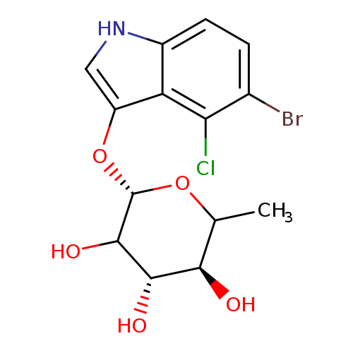 OC1[C@@H](OC([C@H]([C@@H]1O)O)C)Oc1c[nH]c2c1c(Cl)c(cc2)Br