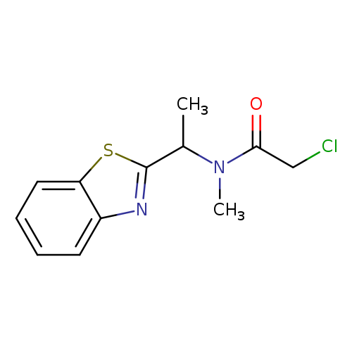 ClCC(=O)N(C(c1nc2c(s1)cccc2)C)C