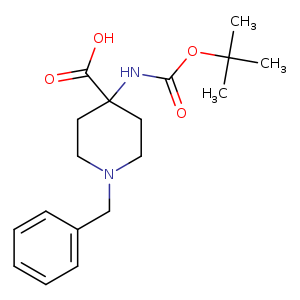 O=C(NC1(CCN(CC1)Cc1ccccc1)C(=O)O)OC(C)(C)C
