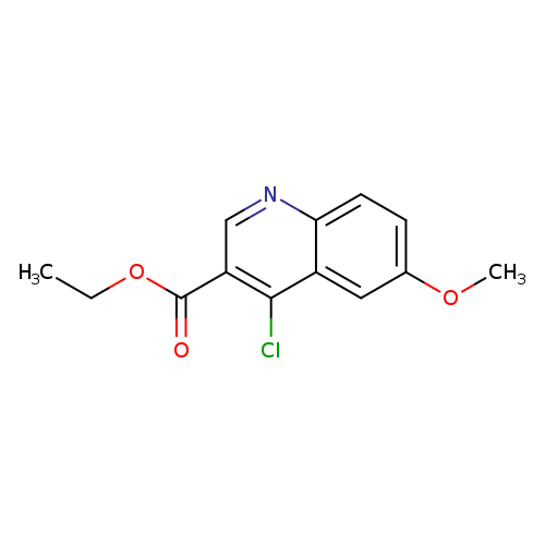 CCOC(=O)c1cnc2c(c1Cl)cc(cc2)OC