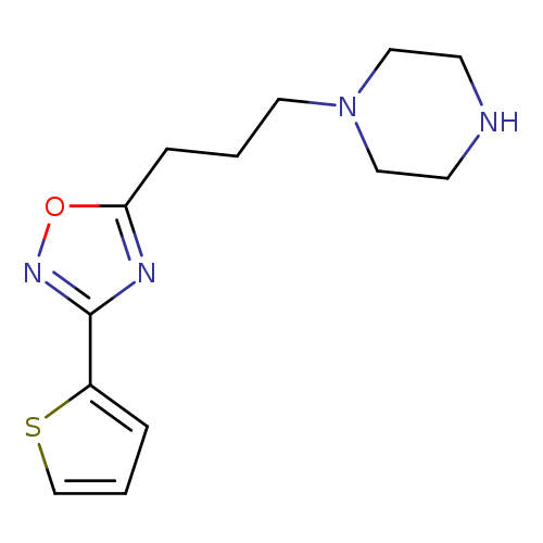 N1CCN(CC1)CCCc1onc(n1)c1cccs1