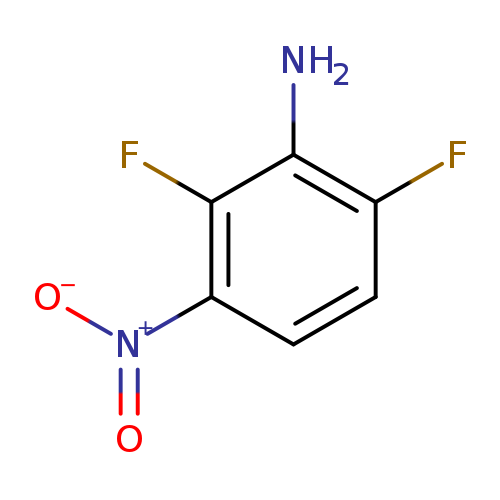 [O-][N+](=O)c1ccc(c(c1F)N)F