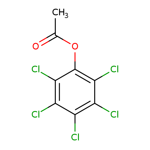 CC(=O)Oc1c(Cl)c(Cl)c(c(c1Cl)Cl)Cl