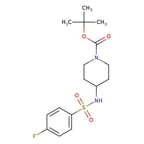 O=C(N1CCC(CC1)NS(=O)(=O)c1ccc(cc1)F)OC(C)(C)C