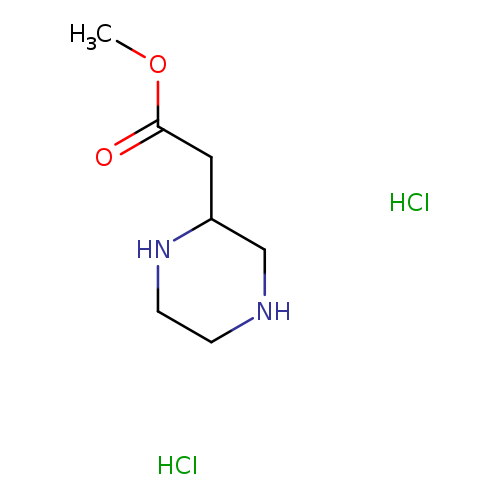 COC(=O)CC1NCCNC1.Cl.Cl