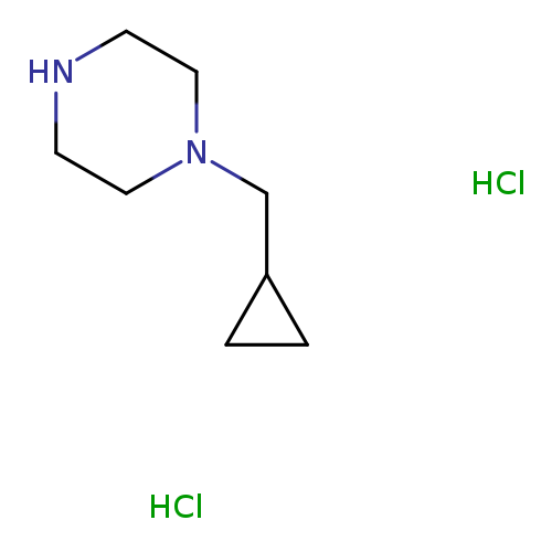 N1CCN(CC1)CC1CC1.Cl.Cl
