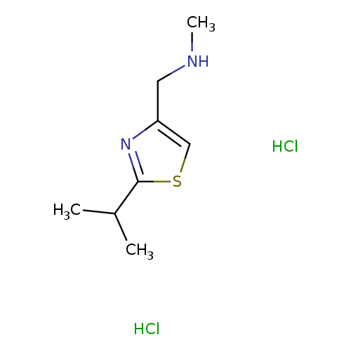 CNCc1csc(n1)C(C)C.Cl.Cl