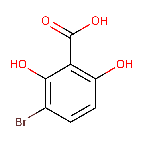 OC(=O)c1c(O)ccc(c1O)Br