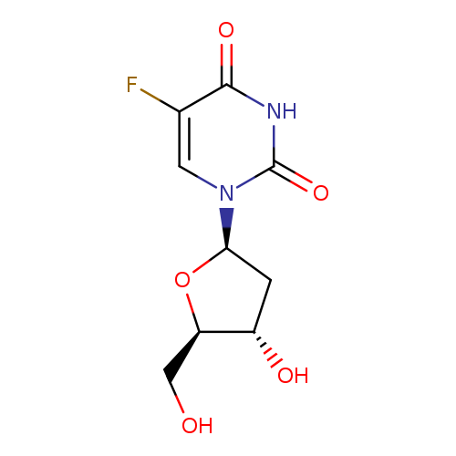 OC[C@H]1O[C@H](C[C@@H]1O)n1cc(F)c(=O)[nH]c1=O