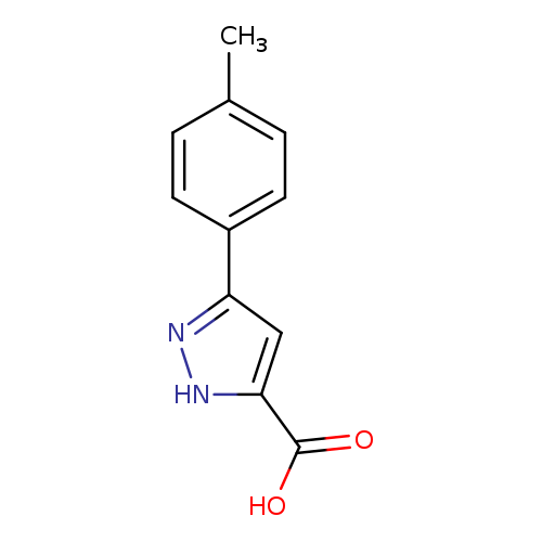 Cc1ccc(cc1)c1n[nH]c(c1)C(=O)O