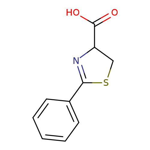OC(=O)C1CSC(=N1)c1ccccc1