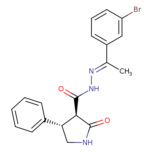 Brc1cccc(c1)/C(=N/NC(=O)[C@H]1C(=O)NC[C@@H]1c1ccccc1)/C