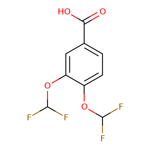 FC(Oc1cc(ccc1OC(F)F)C(=O)O)F