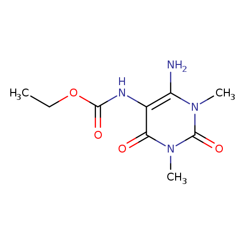 CCOC(=O)Nc1c(N)n(C)c(=O)n(c1=O)C